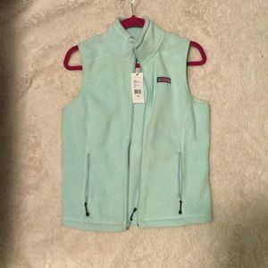 Soft Mint Green Vinyard Vines Fleece Vest
